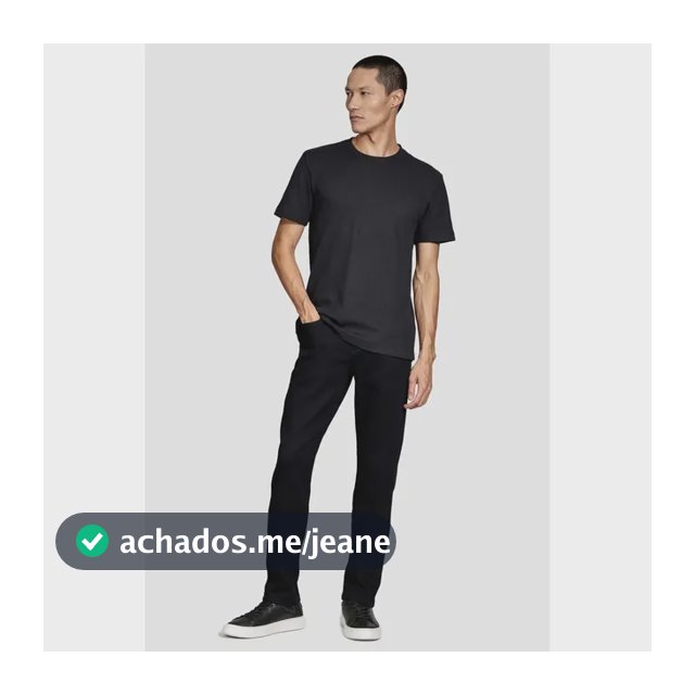 Calca Jeans Aramis Slim Basica Preto