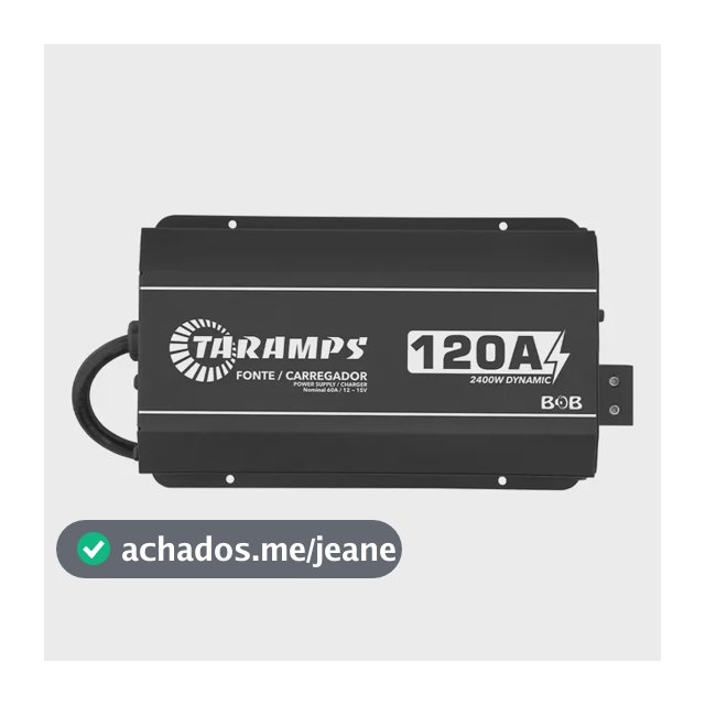 Fonte Taramps BOB 120A para Som Automotivo e Caixa Bob Bivolt