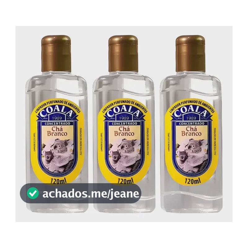 Kit 3 Limpador Concentrado Perfumado Coala 120ml Aromatizante Chá Branco