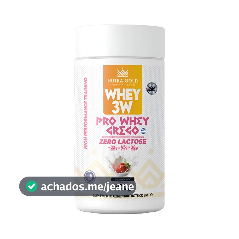 Whey protein NutraGold Pro Grego em pó sabor Morango x 900g