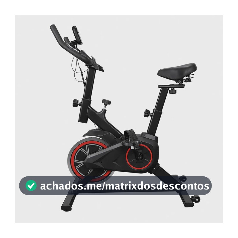 Bicicleta Ergométrica Spinning Indoor FITNESS – PRETA E VERMELHA