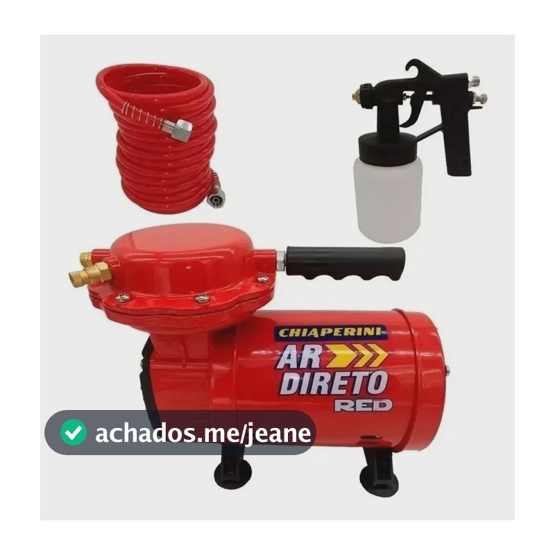 Compressor Ar Direto Red + Kit De Pintura Chiaperini Cor Vermelho Frequência