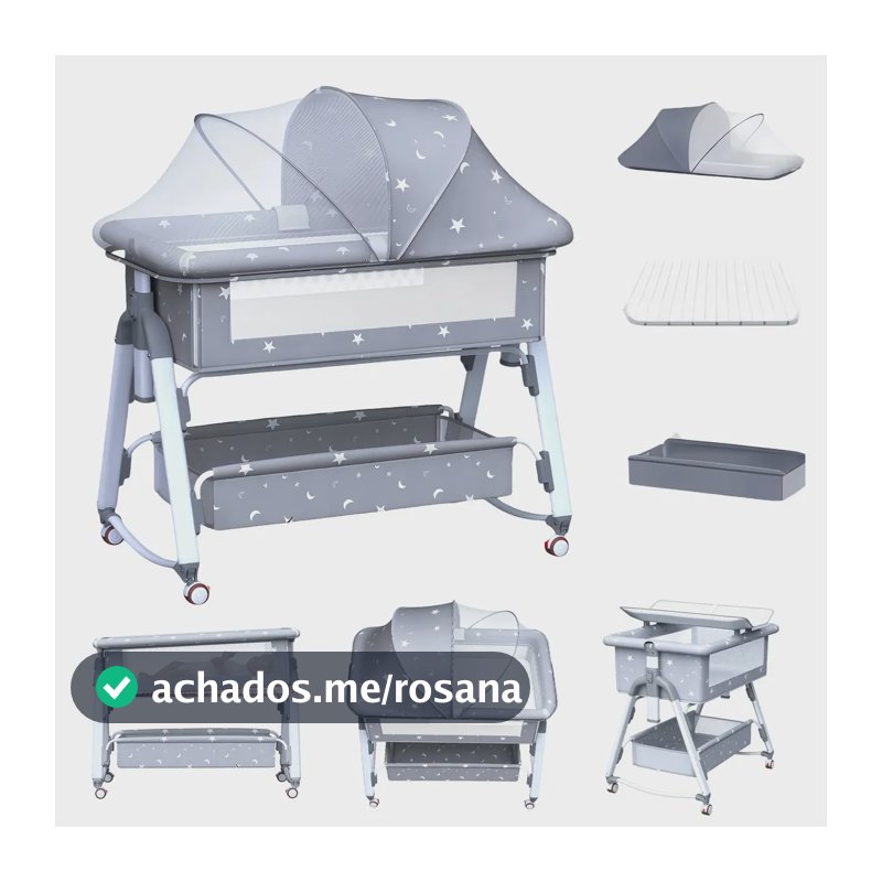 Berço Co-sleeper Multifuncional Portátil Com Mosquiteiro