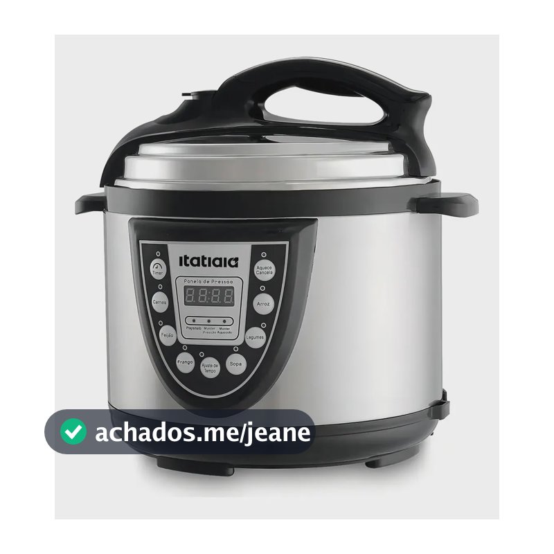 Panela De Pressão Elétrica Midi 5l Inox Com Preto Itatiaia