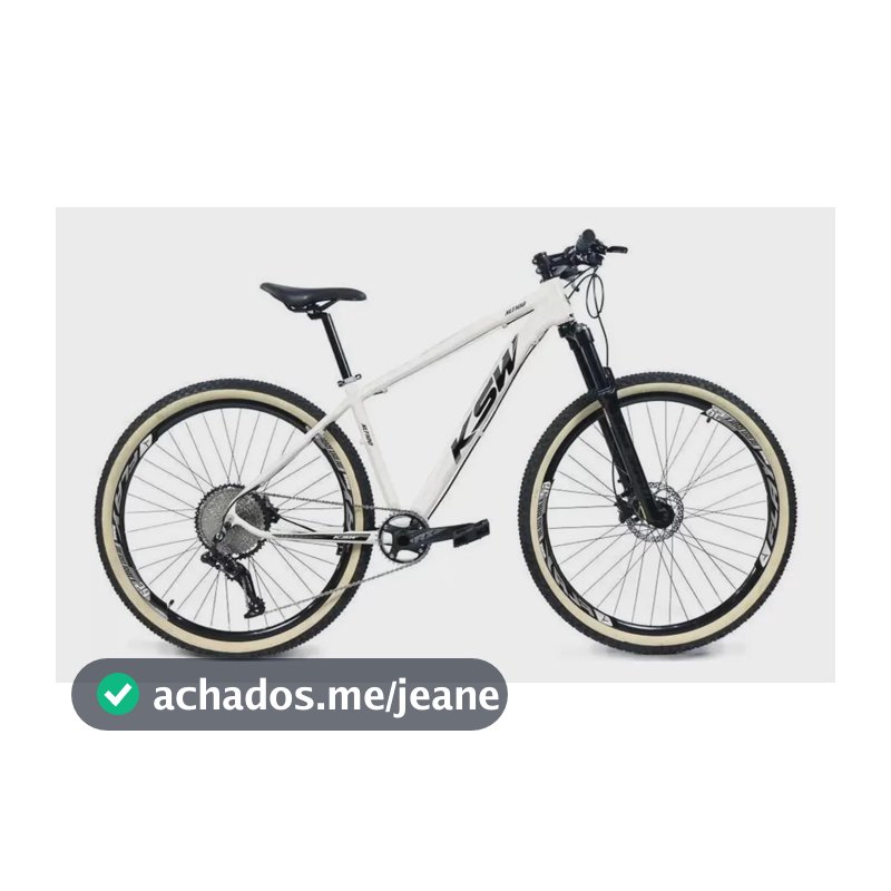 Bicicleta Aro 29 Ksw 9v Freio Hidráulico Trava E K7 11/40 Cor Branco Tamanho Do Quadro 15