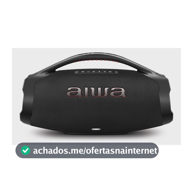 Caixa De Som Boombox Aiwa AWS-BBS-01-B 200w IP66 30hs De Bateria