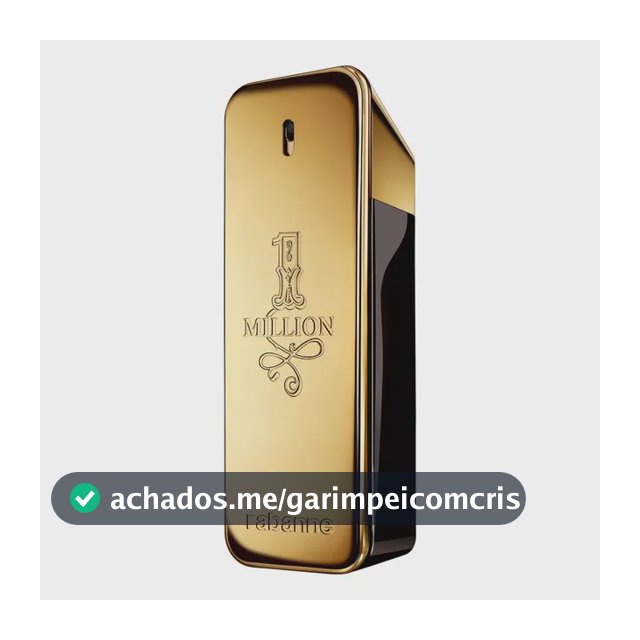 Perfume Masculino Rabanne 1 Million 100ml Eau de Toilette EDT – Fragrância Amadeirada Picante com Couro e Âmbar