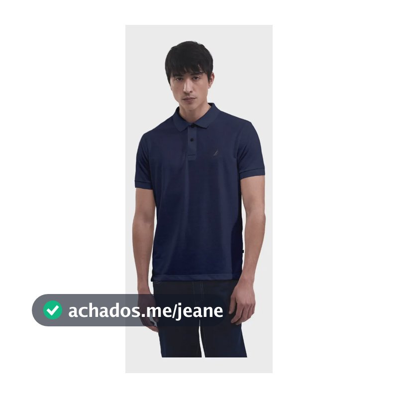 Polo Nautica Piquet Premium Marinho Logo Náutica G Bordado