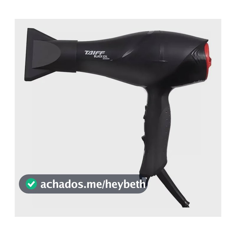 Secador de Cabelo Taiff 2000W Black Ion Preto