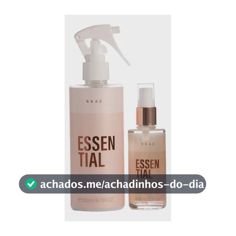 Kit Braé Essential Sérum e Óleo para Cabelos Danificados com Ácido Hialurônico