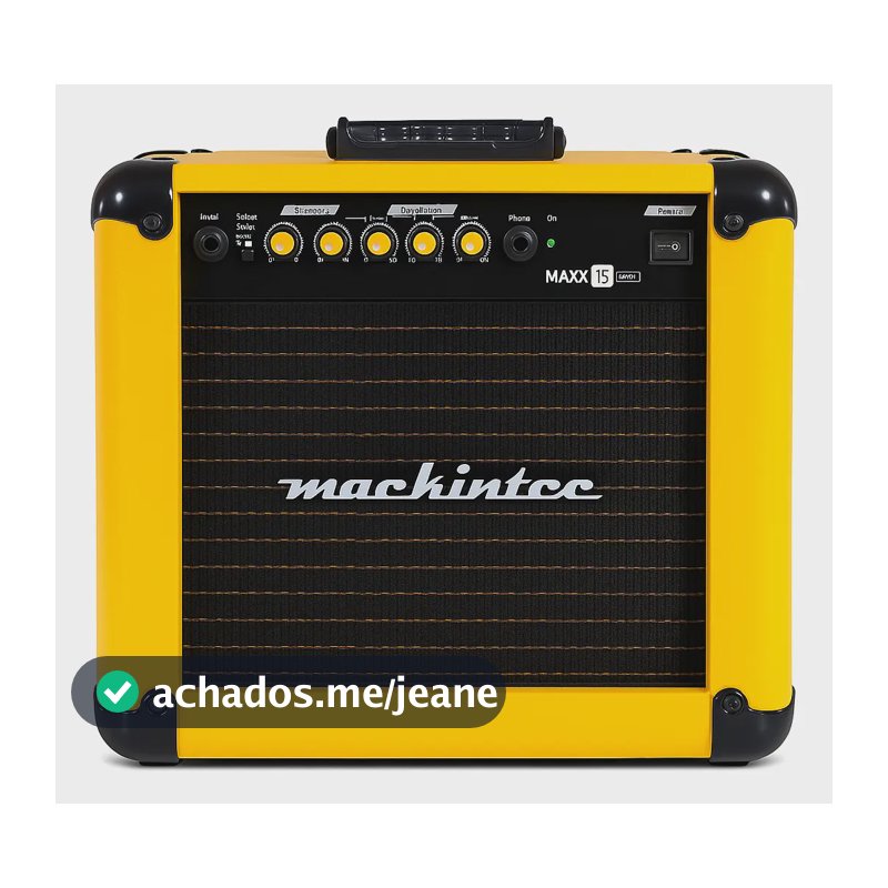 Caixa De Som Amplificador Mackintec Maxx 15 Color Amarela Cor Amarelo