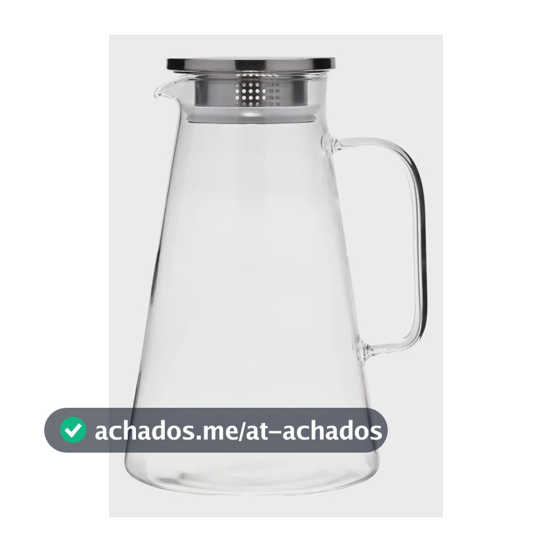 Jarra De Vidro Borossilicato Com Tampa De Inox 1,8 Litros