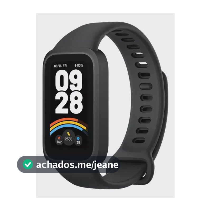 Relógio Smartwatch Smart Band 9 Active Tela 1.47 Caixa Preto Pulseira Preto