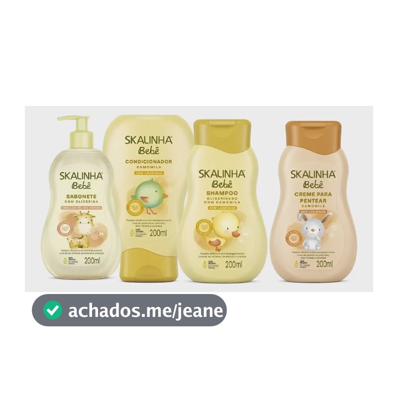 Kit Skalinha  Sh + Cond  + Sab Liq + Cr Pent 200ml Camomila