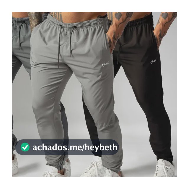 Kit 3 Calças Jogger Masculinas De Tactel Com Elastano Ziper