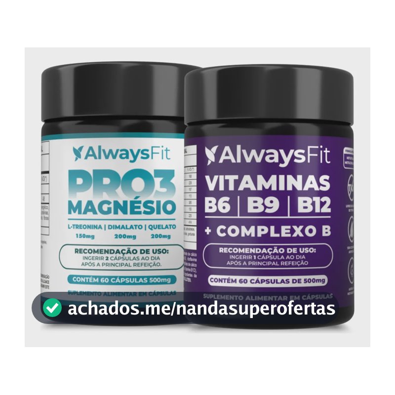 Kit Pro3magnésio + Complexo B - B6b9b12 Sem Sabor