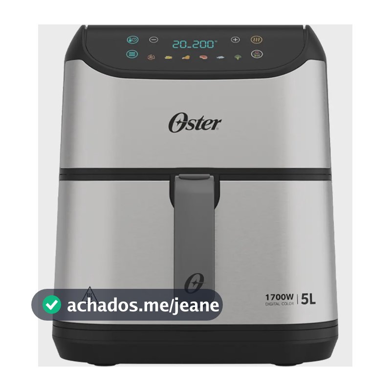 Fritadeira Digital Inox Oster 5l Com Painel Touch
