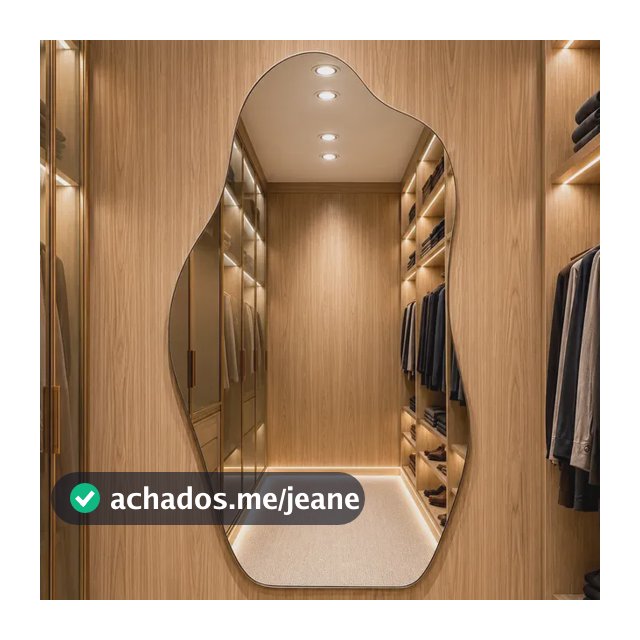 Espelho Ravenna 70x50cm Design Moderno Luxo Suporte Banheiro Suporte
