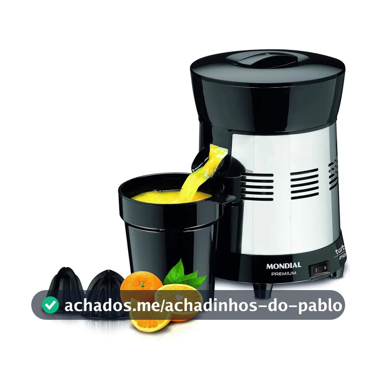 Extrator De Frutas Mondial Turbo Premium Preto 250w Bivolt Preto
