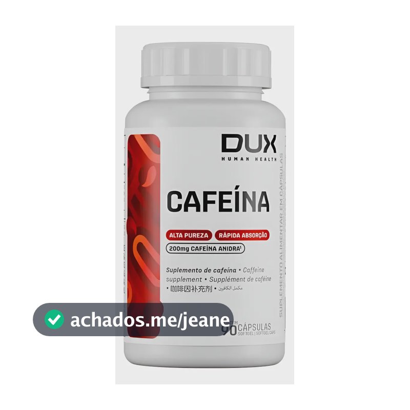 Cafeína - Pote 90 Cápsulas - Dux Nutrition Sem Sabor