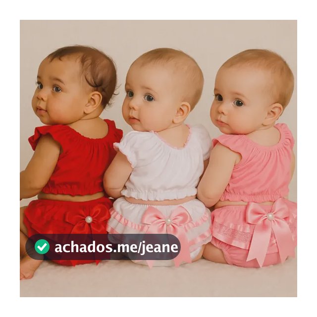 Kit 3 Conjuntos Top Calcinha Ciganinha Cropped Cropped Baby