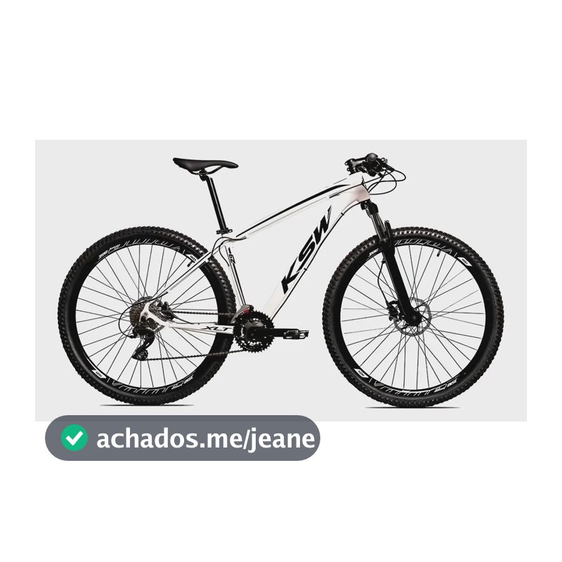 Bicicleta Aro 29 Ksw 27v Shimano Freio Hidraulico E K7/trava Cor Branco/preto Tamanho Do Quadro 15