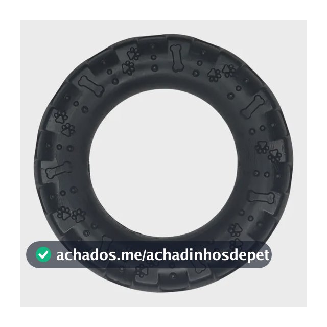 Brinquedo Mordedor Pneu Maciço Preto Cachorro Pet Grande