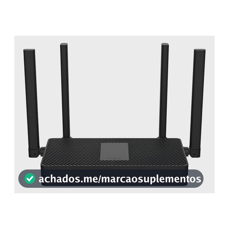 Roteador Wi-Fi 6 Huawei AX3S de Banda Dupla e 4 Antenas Preto