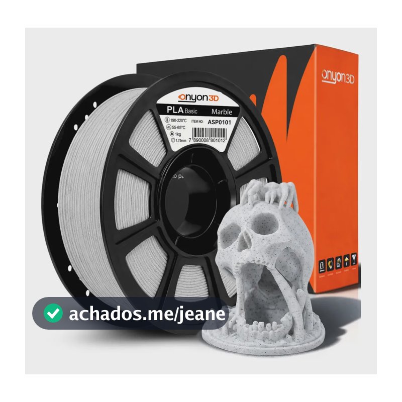 Filamento PLA Onyon3d High Speed Mármore 1.75mm para Impressão 3D