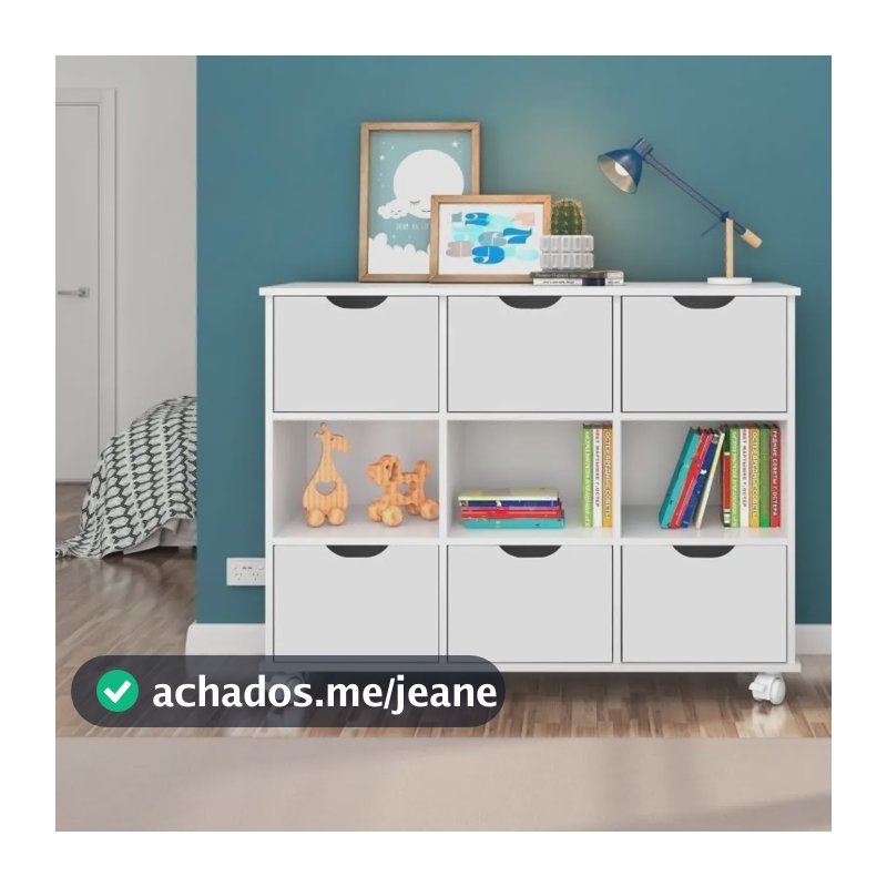 Nicho Organizador Com 6 Gavetas Qmovi Branco