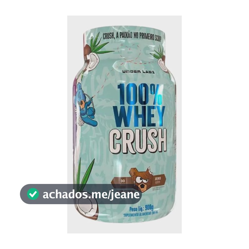 100% Whey Crush Concentrada Pote 900g Under Labz Cocobear