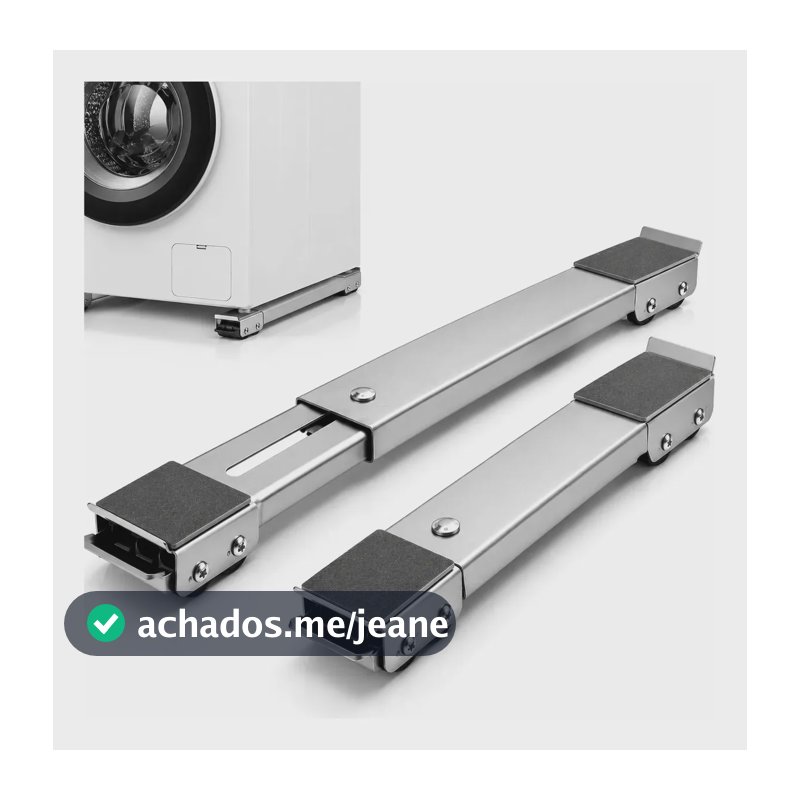 Suporte Base Rodinhas Ajustável P/ Geladeira Fogão Máquina