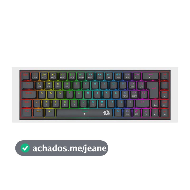 Teclado Redragon Ryze Pro Rgb Abnt2 Switch Marrom Cor De Teclado Preto Idioma Português Brasil