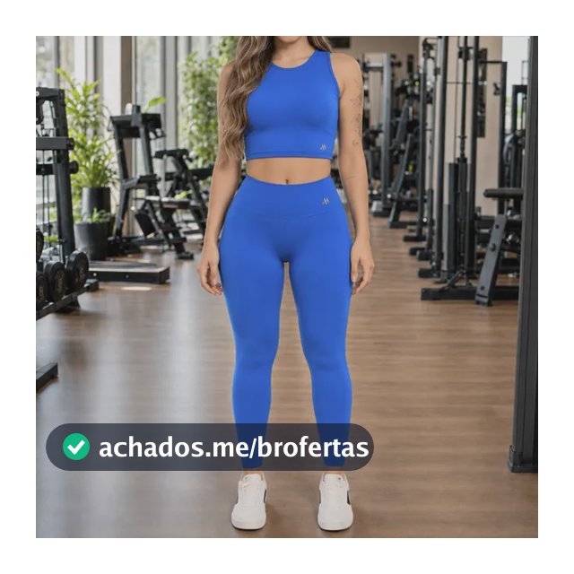 Conjunto Suplex Blackout Zero Transparência Legging E Croppe