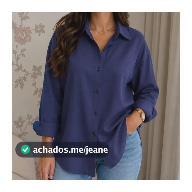 Camisa Feminina Elegante Versátil E Simples Algodão De Linho