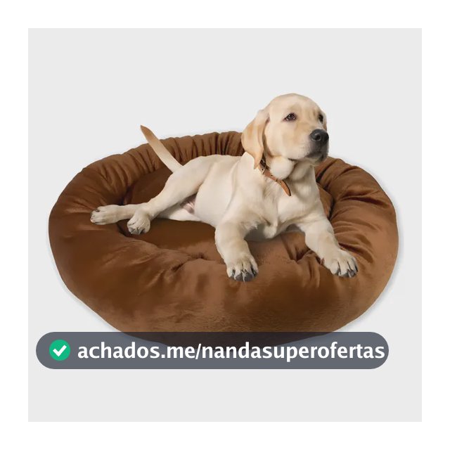 Caminha Pet Redonda De Pelúcia Para Cachorros E Gatos G Cor Marrom