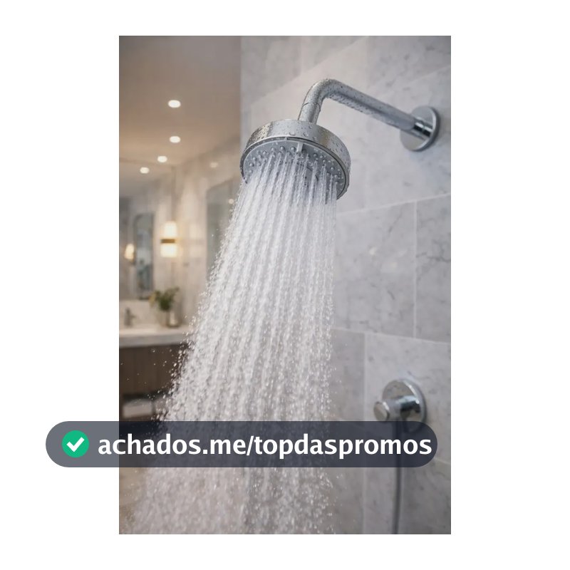 Duchas Popsy Chuveiro Cromado Chuveiro Cromado Inox redonda cor prateado polido