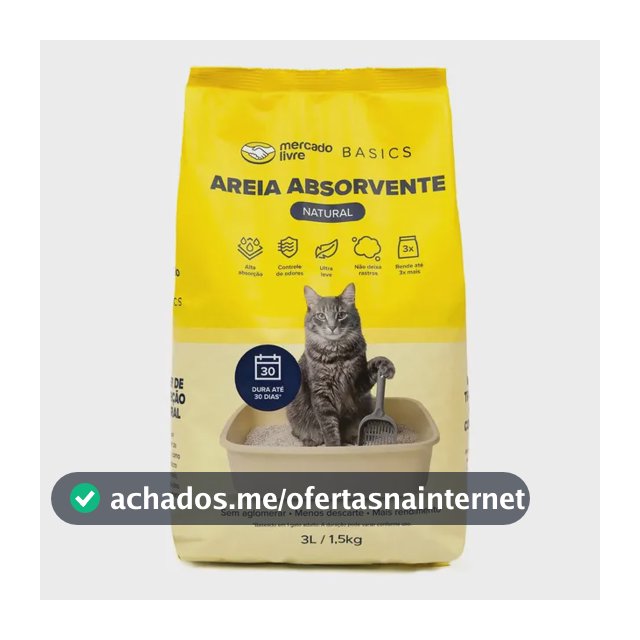 Areia Sanitária Gatos Neutra 1,5Kg Mercado Livre Basics