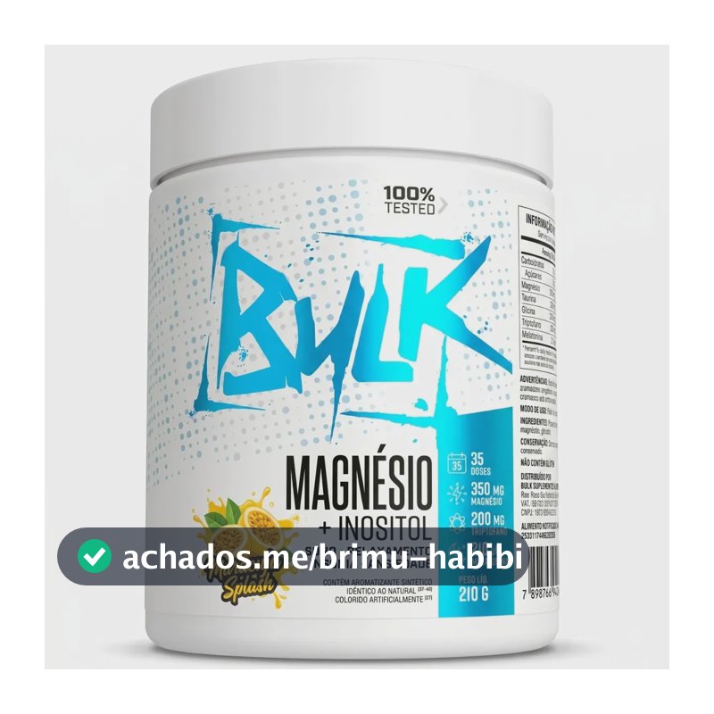 Magnésio Inositol (melatonina Glicina Taurina Triptofano) 210g - Bulk Nutrition