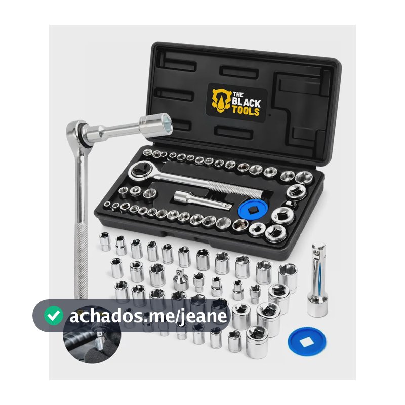 Jogo Soquetes Catraca 3/8 E 1/4 Maleta 40 Peças Chave Tubo