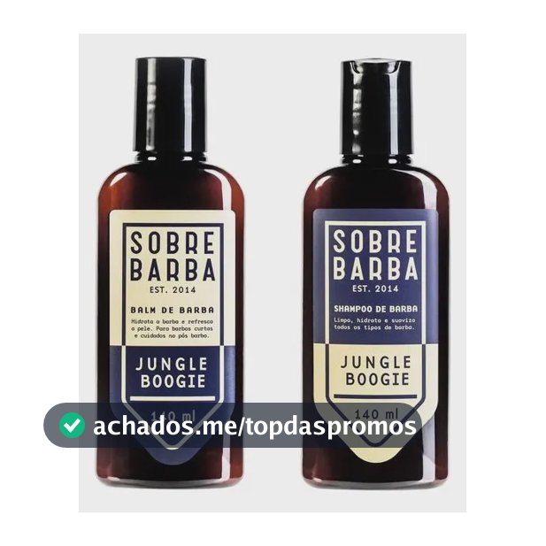 Sobrebarba Kit Dupla Shampoo e Balm de Barba Jungle Boogie