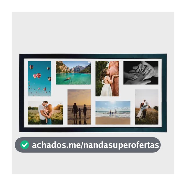Painel Multifoto 8 Foto 10x15 Quadro Paspatur Branco Acetato