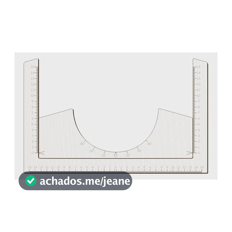 Régua Gabarito Alinhamento Sublimação De Estampas Branco Branco