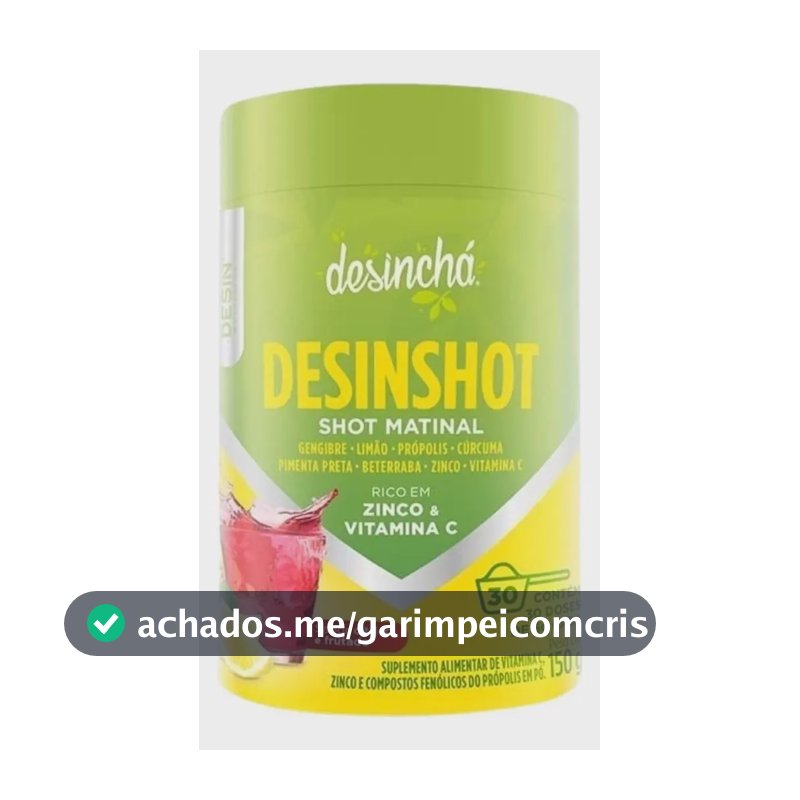 Desinshot - Shot Matinal (30 Dias) Sabor Cítrico e Frutado Desinchá