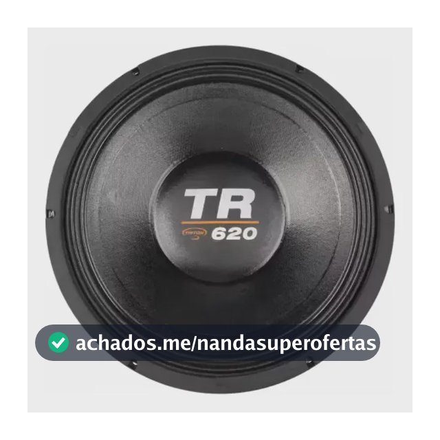 Alto Falante Woofer Triton Tr 620 W Rms 12 Polegadas 4 Ohms Cor Preto