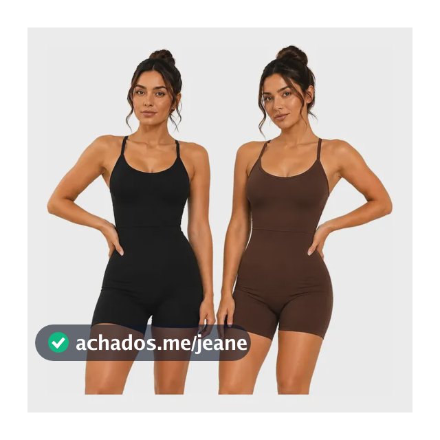 Kit 2 Macaquinho Fitness Feminino Curto Academia Treino Preto E Marrom M
