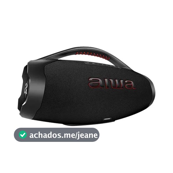 Caixa De Som Boombox Aiwa Aws-bbs-01b 200w Rms Bluetooth Res Cor Preto