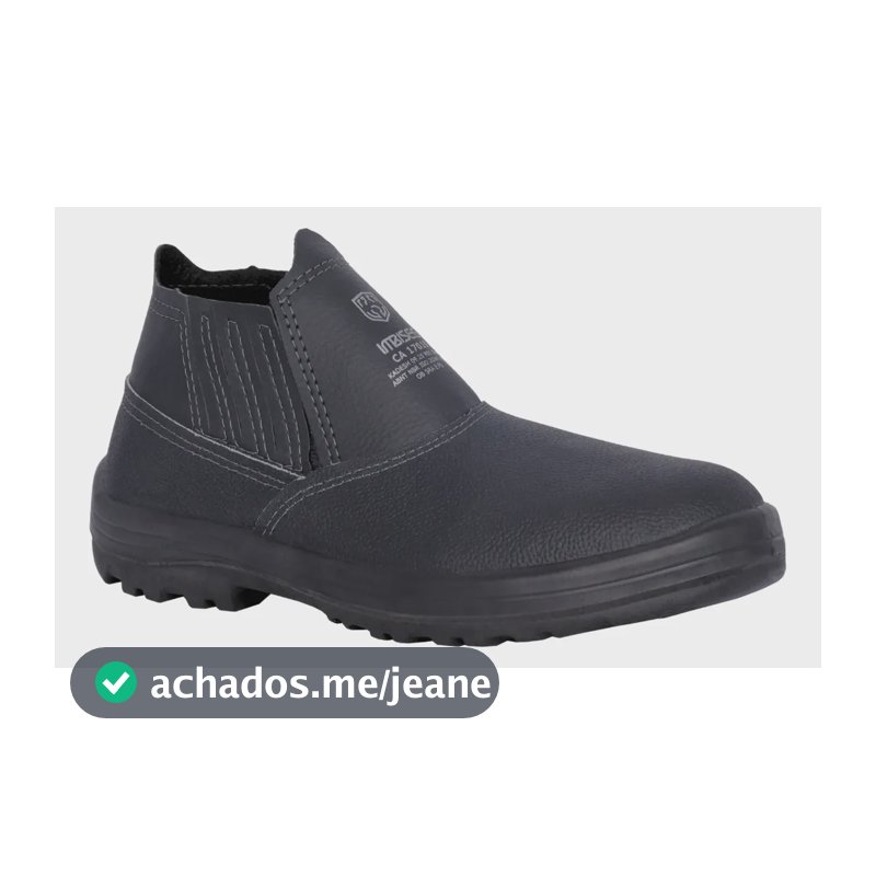 Botina De Segurança Kadesh Imbiseg Bico Pvc Masculina Preto 40 Br