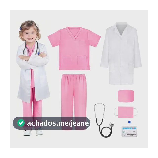 Kit Completo De Fantasia De Médico Infantil 7pcs Fantasias Rosa Cinturões De 130cm