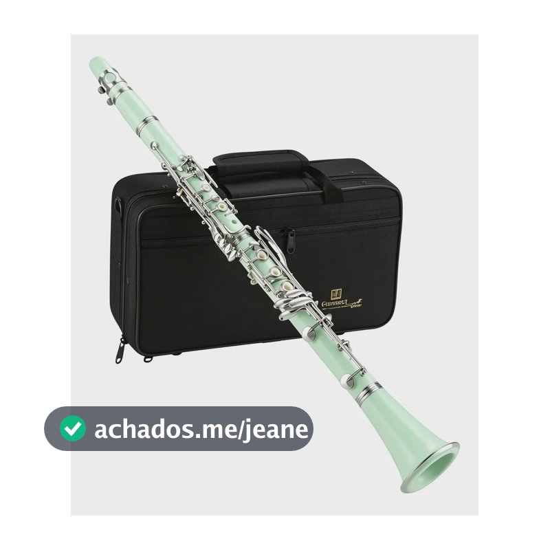 Clarinete Si Bemol 17 Chaves Vedo Com Estojo Case Luxo Preto Ciano